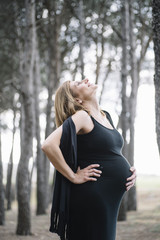 Pregnant woman in the park