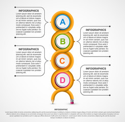 Educational Infographics template. Infographics for business presentations or information banner.