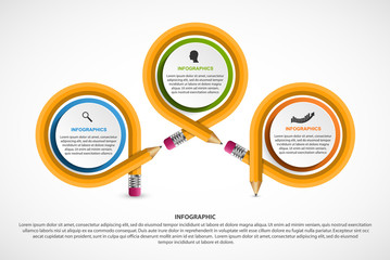Educational Infographics template. Infographics for business presentations or information banner.