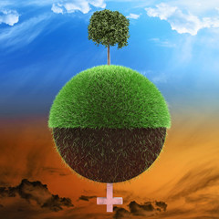 Planet environment concept