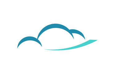Blue Cloud Technology Company Logo Design Vector Template