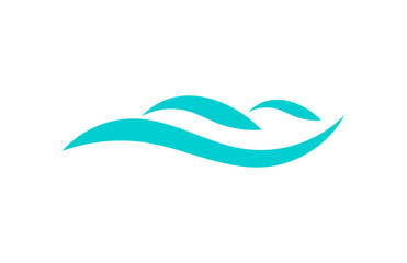 Fototapeta na wymiar Blue Cloud Technology Company Logo Design Vector Template