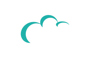 Blue Cloud Technology Company Logo Design Vector Template