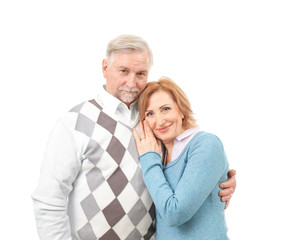 Happy senior couple isolated on white © Africa Studio
