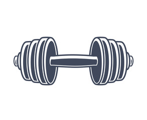 Dumbbell icon isolated.