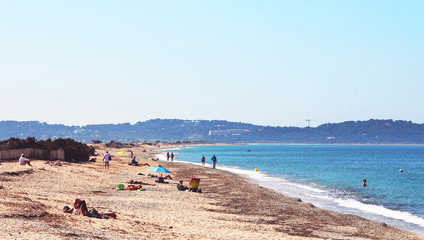 Fototapeta na wymiar French Riviera - Hyères - Almanarre Beach