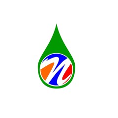 letter N drop water