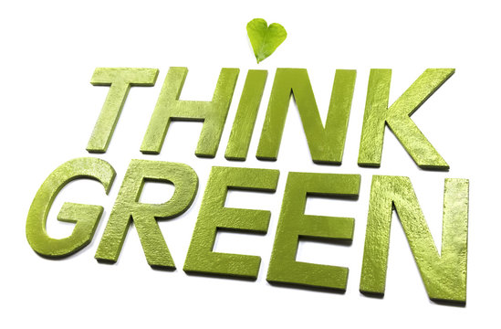 Think Green with a green heart.