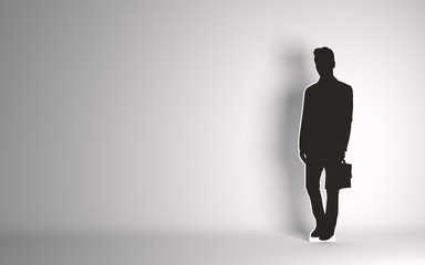 Silhouette young businessman