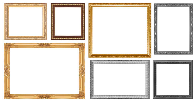 Set of golden vintage frame