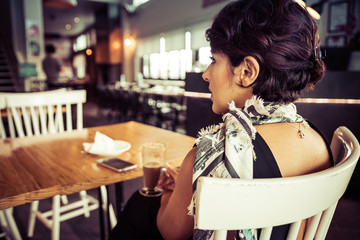 Woman in Coffee Shop