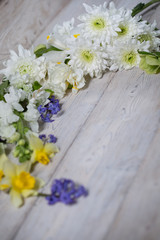 white flowers on white