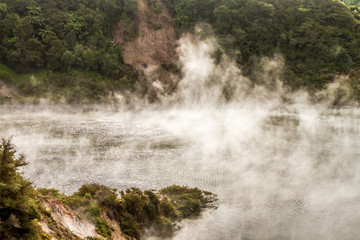 geothermal valley waimangu near rotorua, new zealand