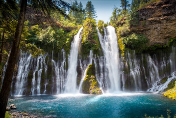 Fototapeta na wymiar Mc Arthur-Burney Falls in California in early spring