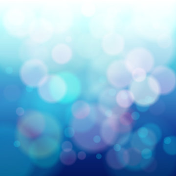 Abstract Blue Circular Bokeh Background