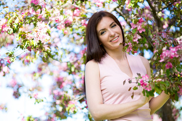 Fototapeta premium Young woman in the spring