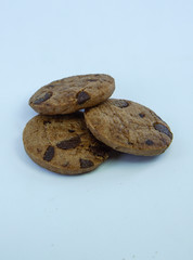 chocolate chips cookies.image with selective focus