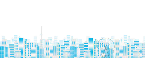 東京　ビル　風景　背景