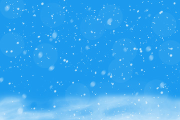 Obraz premium snow on blue background