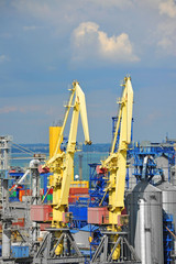 Cargo crane and grain dryer