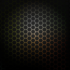 Hexagonal pattern.  Circular honeycomb. 