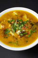 Soup With Flower Of Eggs. Asian food. Asian cuisine.
