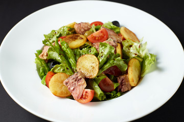 Salad with tuna. Italian style. Italian food. Italian cuisine.