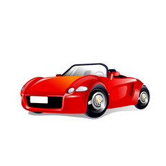 Fototapeta na wymiar vector illustration of a red sports car