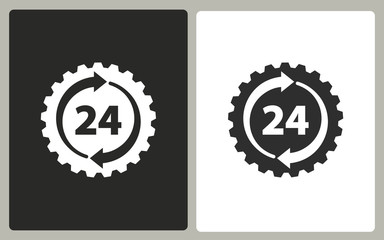 24 hour service - vector icon.