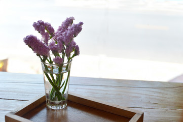 Statice flowers violet color