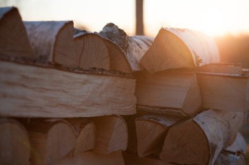 Fototapeta na wymiar firewood rural major plan to sell flushing