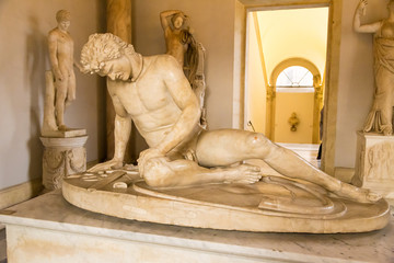 Rome, Italy. "Dying Gaul" in the museum on the Capitol