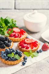 Fresh homemade berrie tarts