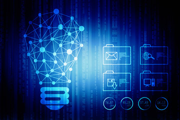 2d illustration technology background