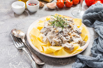 Tagliatelle pasta with Salmon