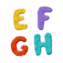 Plasticine Clay Alphabet