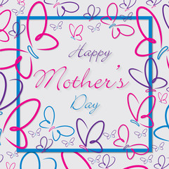 Happy Mother s Day butterfly card in format.