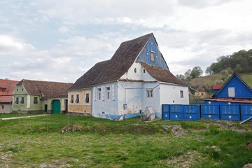 houses of medieval village of Biertan,Transylvania, Romania