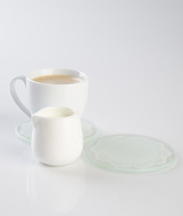 tea or hot tea cup on a background.