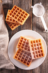 waffle and sugar