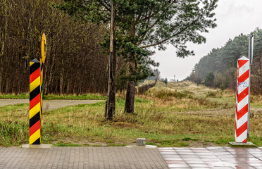 Grenze Wald Swinemünde Deutschland Polen