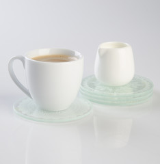 tea or hot tea cup on a background.