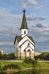 Fototapeta na wymiar the Church of St. George on Srednyaya Rogatka