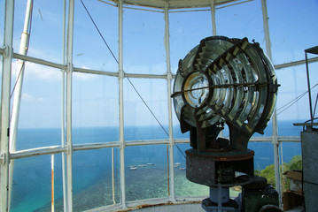 The light of lighthouse in lengkuas island