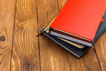 notepad on office wooden table