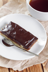 cake on old wooden background