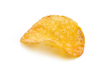 Potato chips isolated on white background