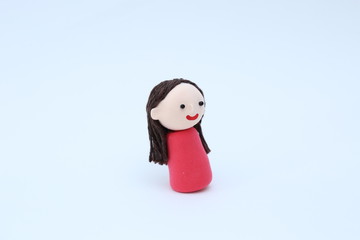 紙粘土で作った人形