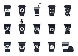 coffee paper cup icons
