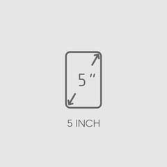 Screen size. Flat vector icon. Simple hardware icon